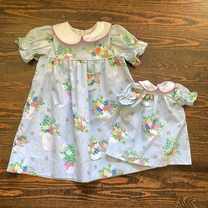 TBBC Spring Dress with Matching Doll Dress 24mo
